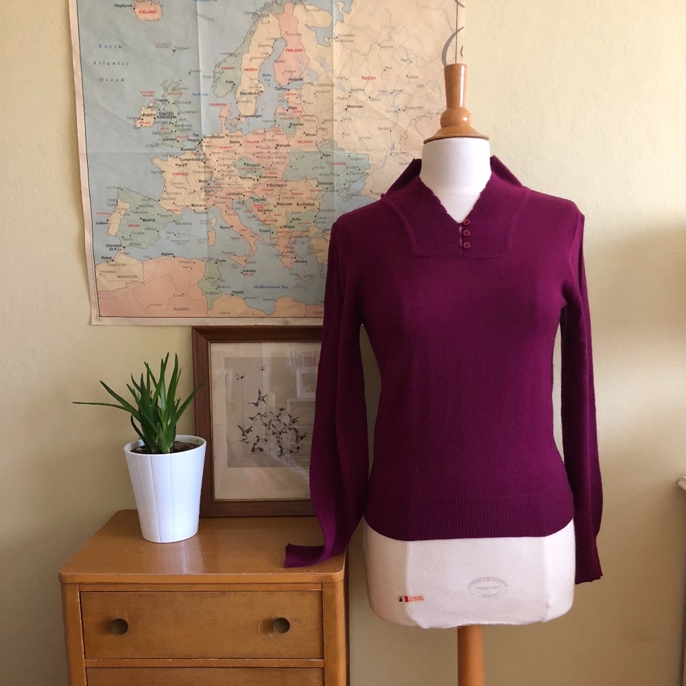 Vintage Plum Sweater by Captions